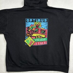 Lane Seven Optimus Prime Time Strock Fruit Vegetables Hoodie Black Mens 3XL